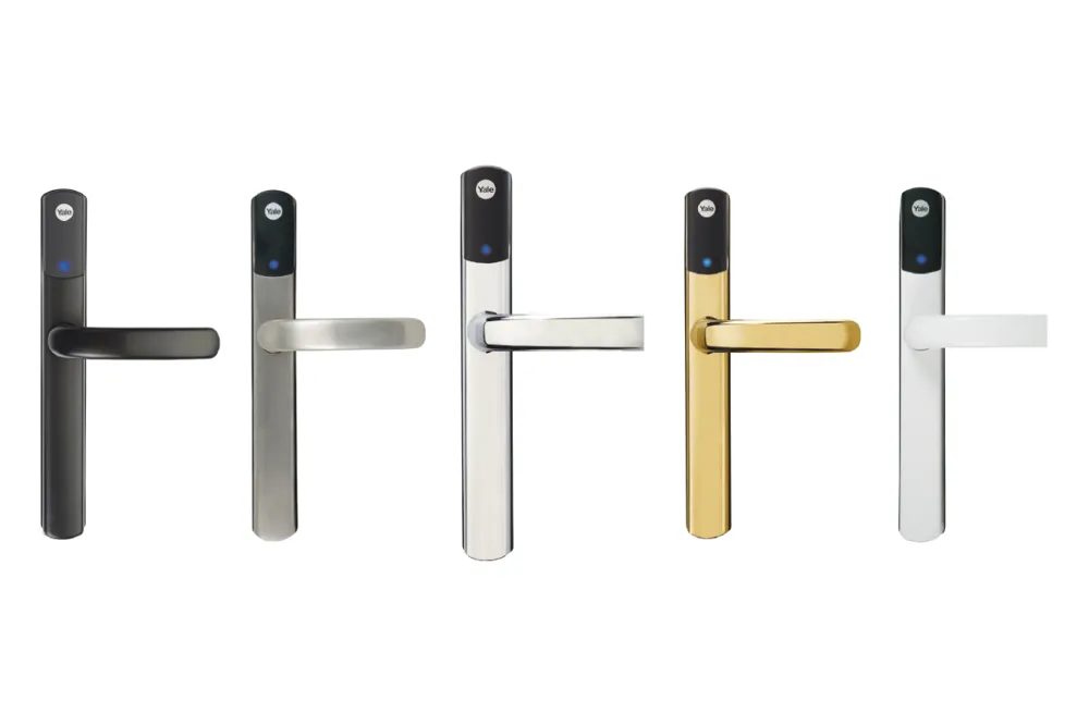 Yale Conexis L2 smart door handle in five finishes