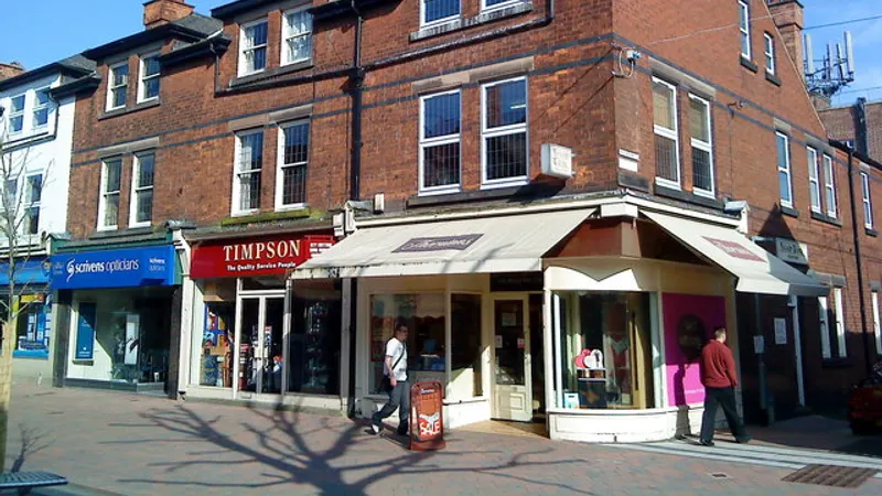 Shops along High Road in Beeston, Nottinghamshire