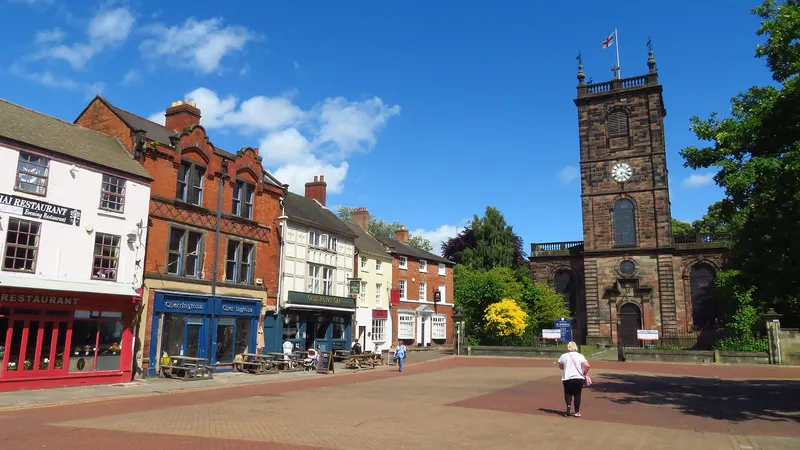 Market Place and St Modwen's Church, Burton upon Trent
