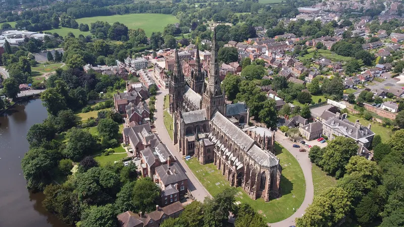 Lichfield Cathedral and its three spires, Lichfield