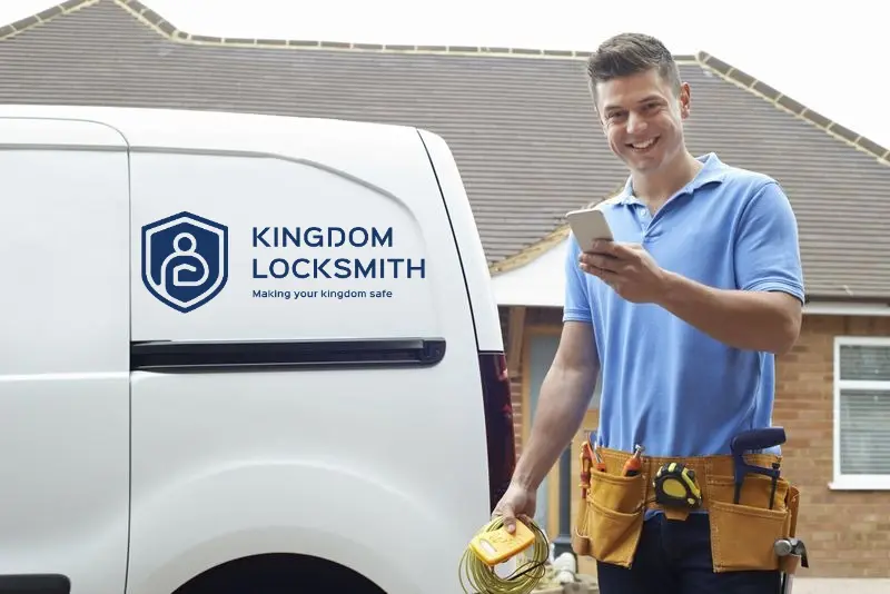 Locksmith providing lock replacement and door opening services