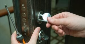 door lock clicks won't lock